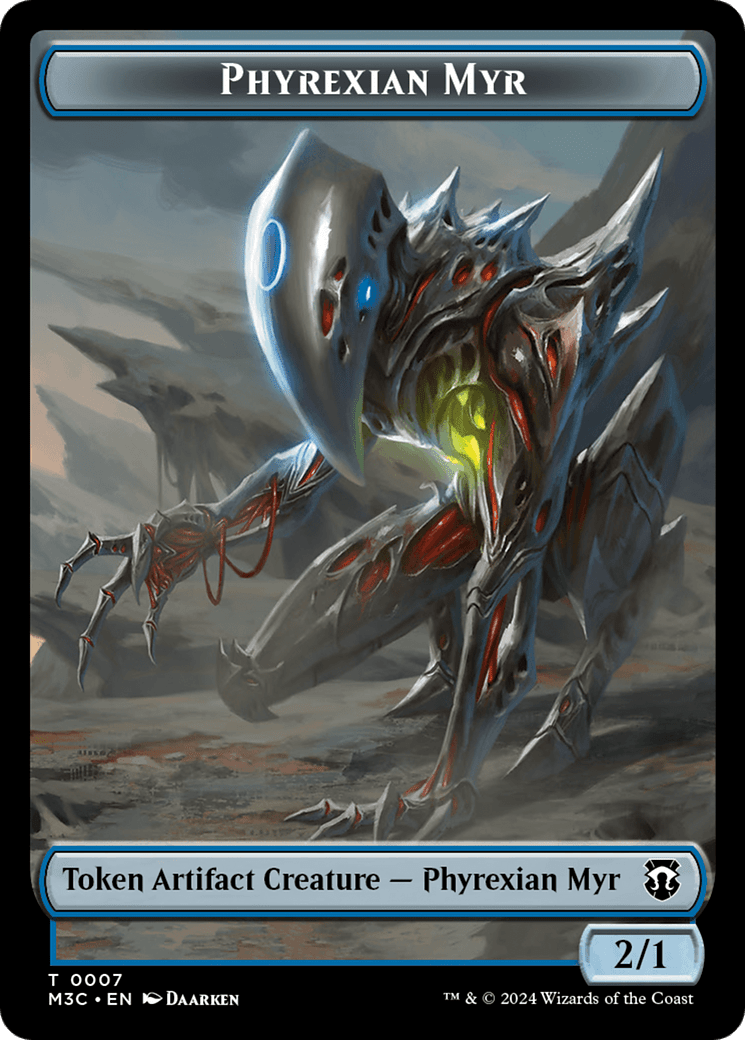 Phyrexian Myr (Ripple Foil) // Servo Double-Sided Token [Modern Horizons 3 Commander Tokens] MTG Single Magic: The Gathering  | Multizone: Comics And Games