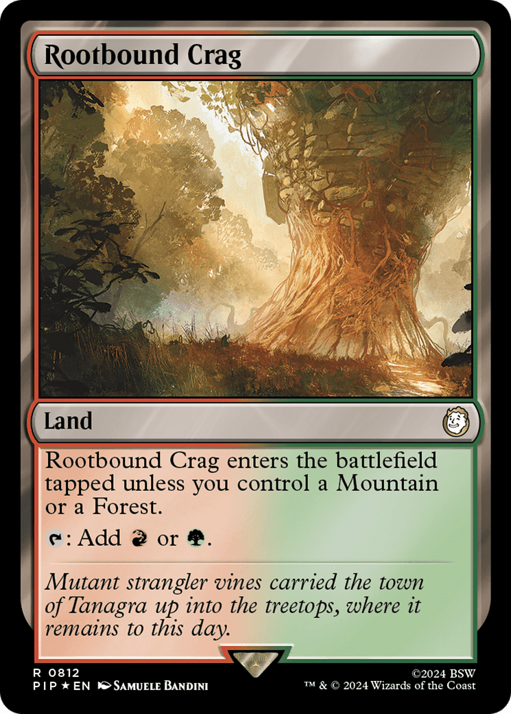 Rootbound Crag (Surge Foil) [Fallout] MTG Single Magic: The Gathering  | Multizone: Comics And Games