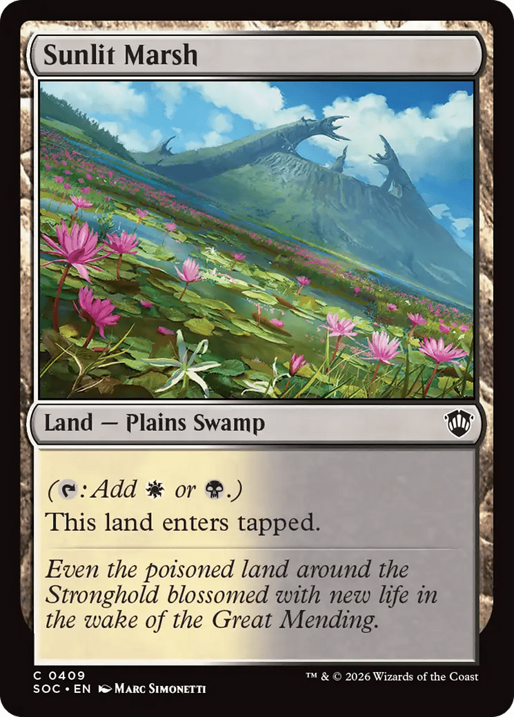 Sunlit Marsh [Secrets of Strixhaven Commander] MTG Single Magic: The Gathering  | Multizone: Comics And Games