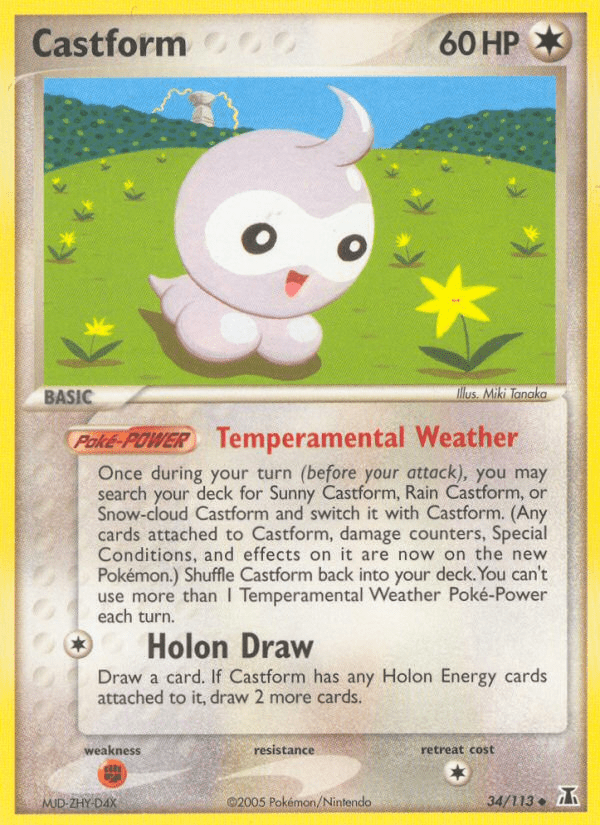 Castform (34/113) [EX: Delta Species] Pokemon Single Pokémon  | Multizone: Comics And Games