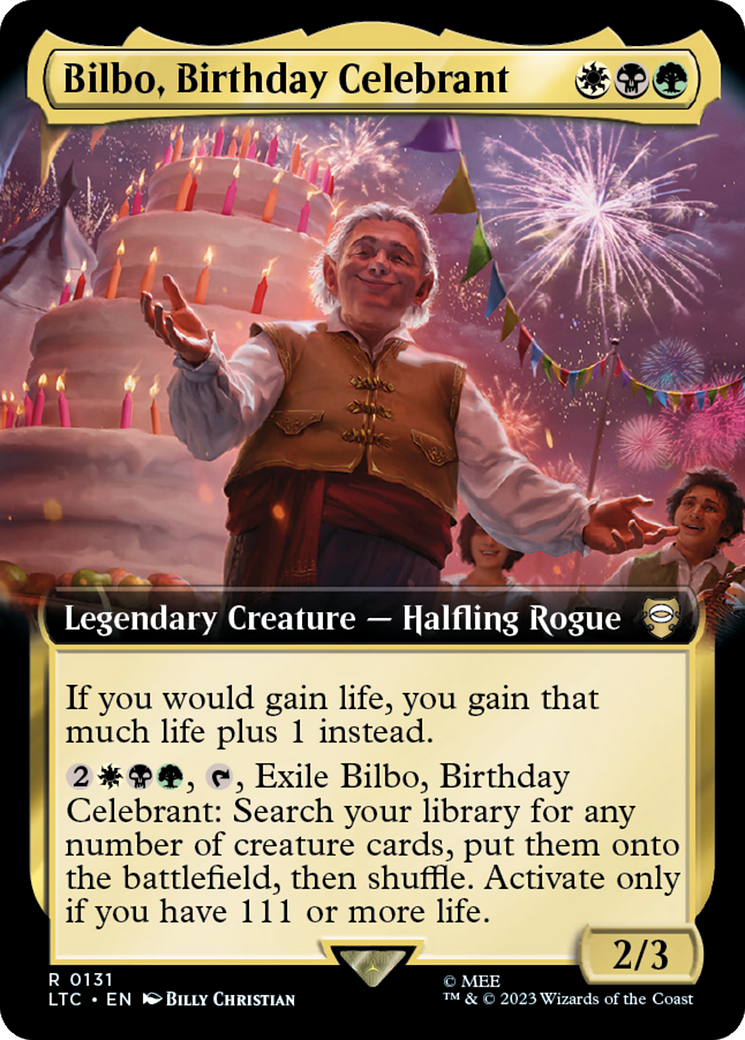 Bilbo, Birthday Celebrant (Extended Art) [The Lord of the Rings: Tales of Middle-Earth Commander] | Multizone: Comics And Games