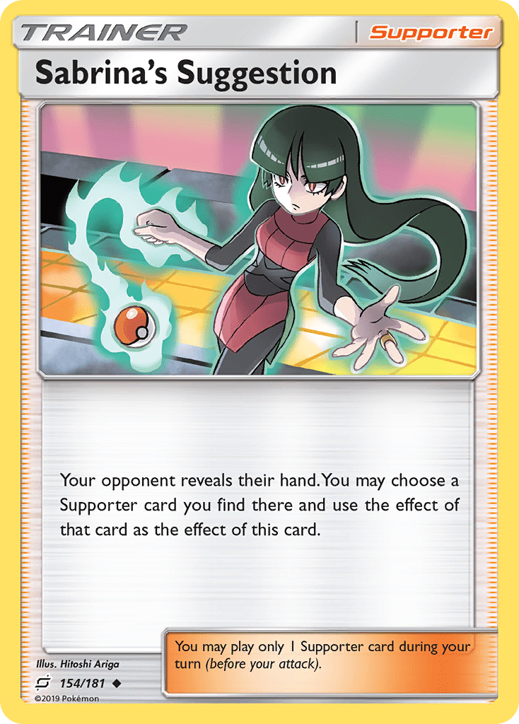Sabrina's Suggestion (154/181) [Sun & Moon: Team Up] Pokemon Single Pokémon  | Multizone: Comics And Games