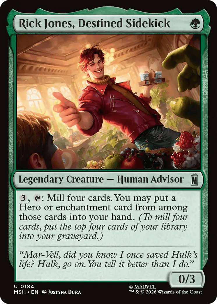 Rick Jones, Destined Sidekick [Marvel Super Heroes] MTG Single Magic: The Gathering  | Multizone: Comics And Games