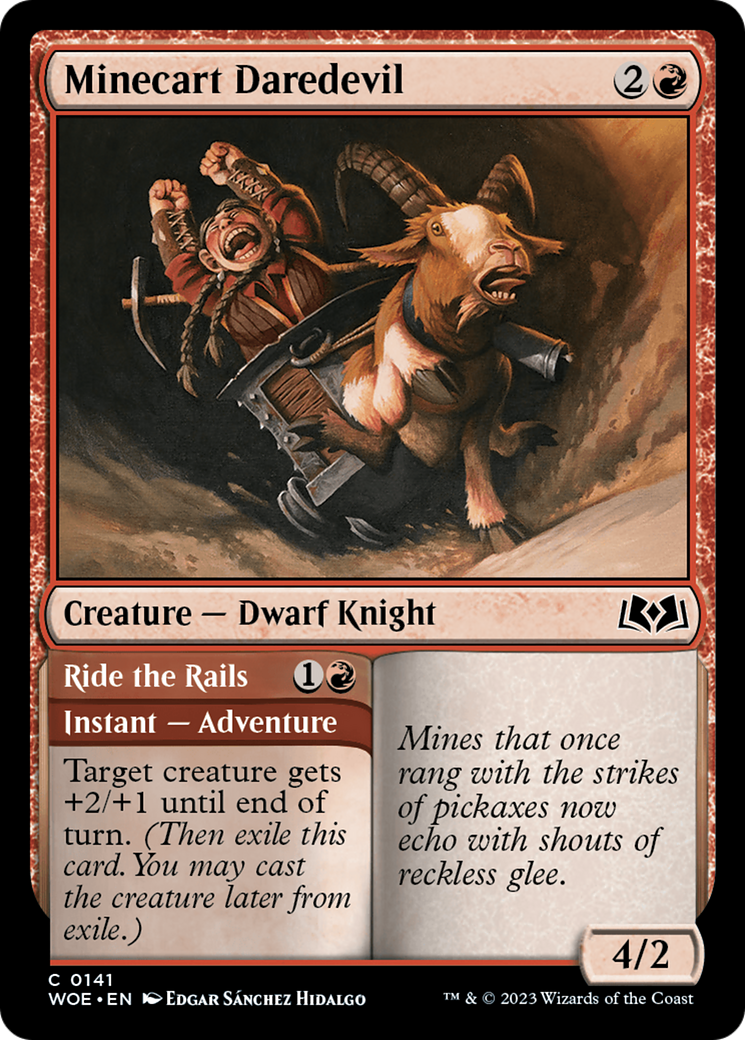 Minecart Daredevil // Ride the Rails [Wilds of Eldraine] MTG Single Magic: The Gathering  | Multizone: Comics And Games