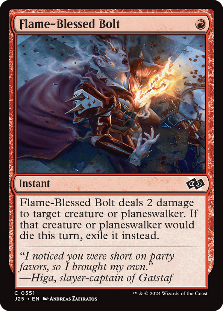 Flame-Blessed Bolt [Foundations Jumpstart] MTG Single Magic: The Gathering  | Multizone: Comics And Games