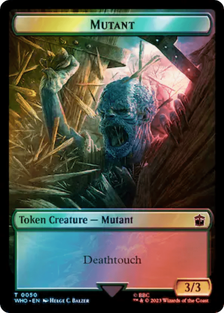 Alien Rhino // Mutant Double-Sided Token (Surge Foil) [Doctor Who Tokens] MTG Single Magic: The Gathering  | Multizone: Comics And Games