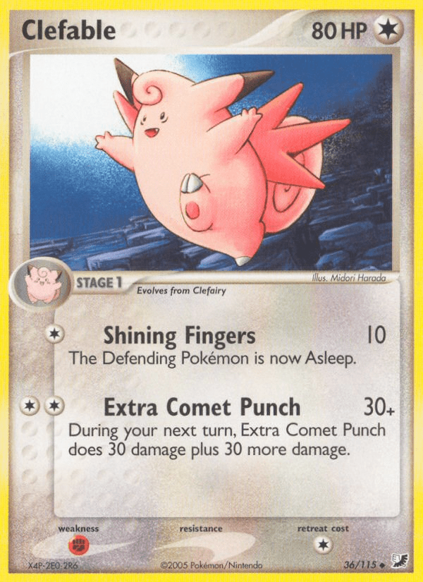 Clefable (36/115) [EX: Unseen Forces] Pokemon Single Pokémon  | Multizone: Comics And Games