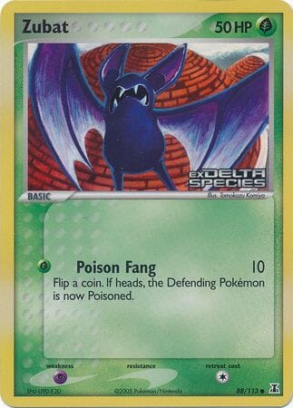 Zubat (88/113) (Stamped) [EX: Delta Species] Pokemon Single Pokémon  | Multizone: Comics And Games