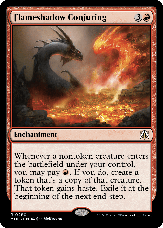 Flameshadow Conjuring [March of the Machine Commander] MTG Single Magic: The Gathering  | Multizone: Comics And Games