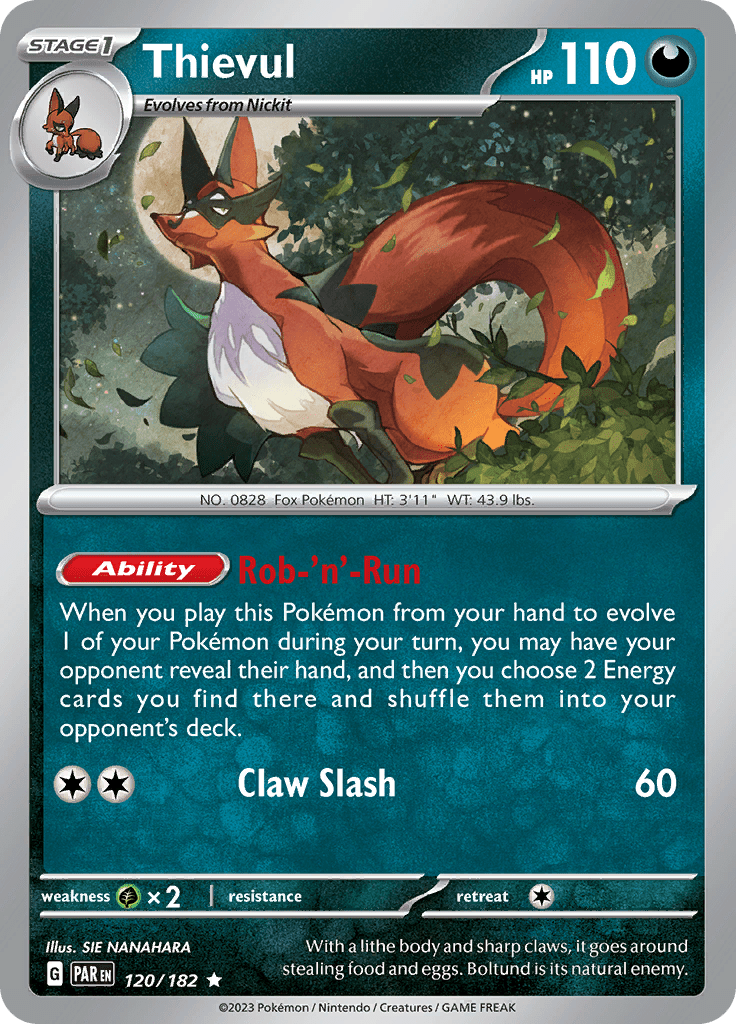 Thievul (120/182) [Scarlet & Violet: Paradox Rift] Pokemon Single Pokémon  | Multizone: Comics And Games