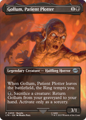 Gollum, Patient Plotter (Borderless Alternate Art) [The Lord of the Rings: Tales of Middle-Earth] MTG Single Magic: The Gathering  | Multizone: Comics And Games