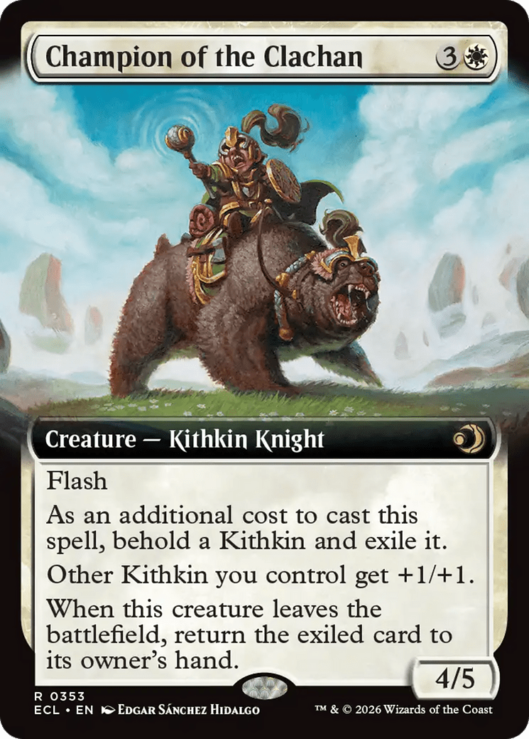 Champion of the Clachan (Extended Art) [Lorwyn Eclipsed] MTG Single Magic: The Gathering  | Multizone: Comics And Games