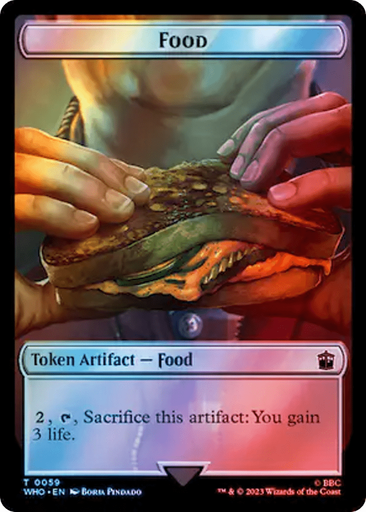 Alien Angel // Food (0059) Double-Sided Token (Surge Foil) [Doctor Who Tokens] MTG Single Magic: The Gathering  | Multizone: Comics And Games
