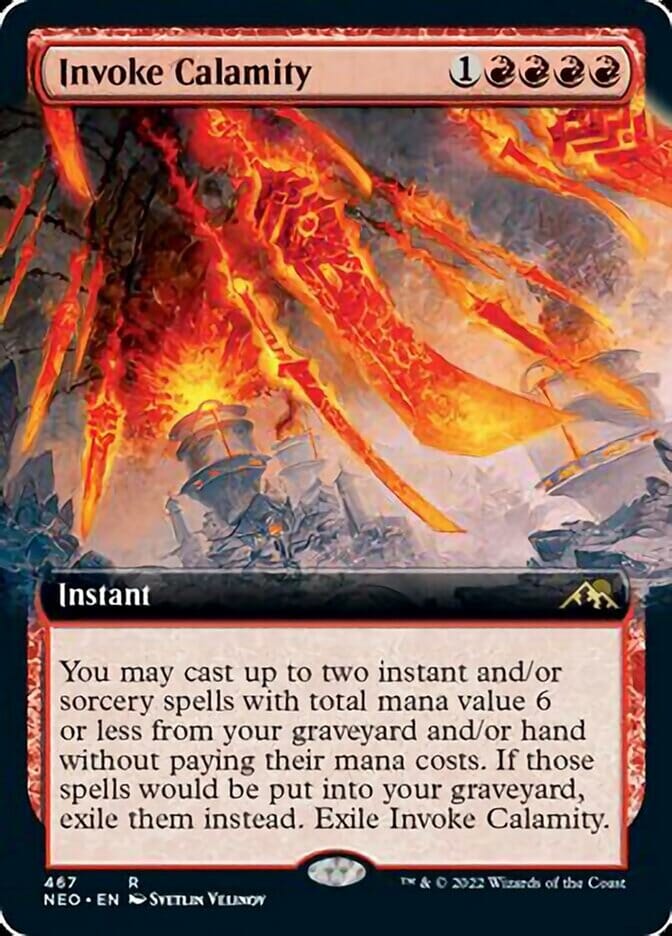 Invoke Calamity (Extended Art) [Kamigawa: Neon Dynasty] MTG Single Magic: The Gathering  | Multizone: Comics And Games