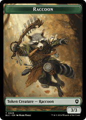 Rat // Raccoon Double-Sided Token [Bloomburrow Commander Tokens] MTG Single Magic: The Gathering  | Multizone: Comics And Games