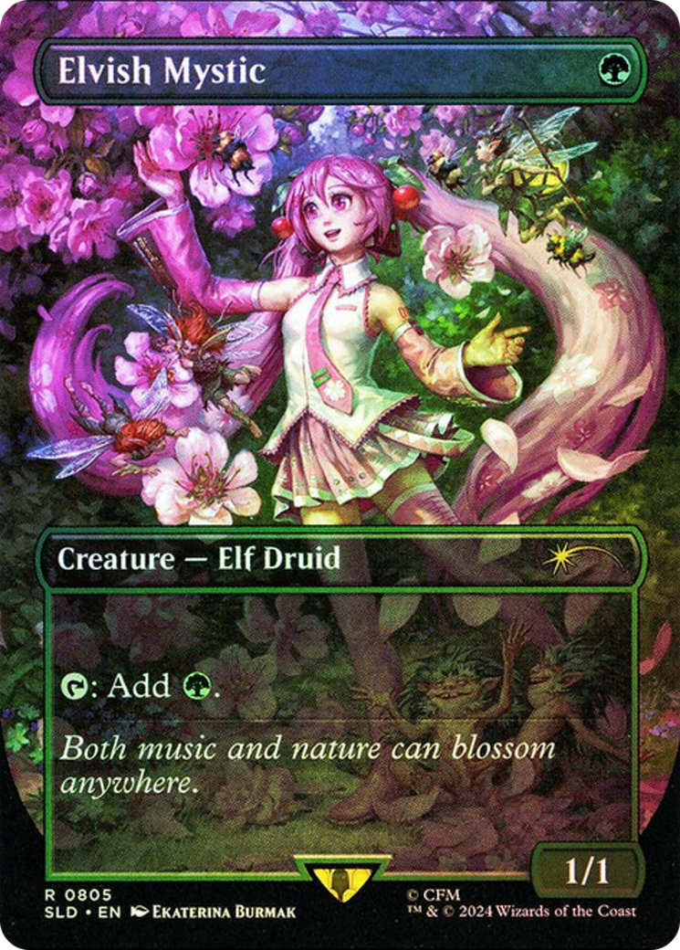 Elvish Mystic (0805) (Rainbow Foil) [Secret Lair Drop Series] MTG Single Magic: The Gathering  | Multizone: Comics And Games