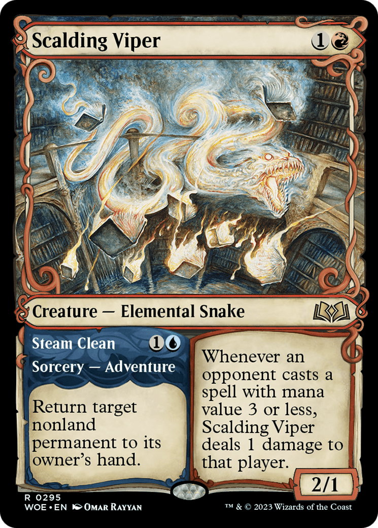 Scalding Viper // Steam Clean (Showcase) [Wilds of Eldraine] MTG Single Magic: The Gathering  | Multizone: Comics And Games