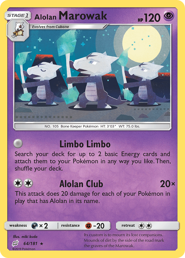 Alolan Marowak (64/181) [Sun & Moon: Team Up] Pokemon Single Pokémon  | Multizone: Comics And Games