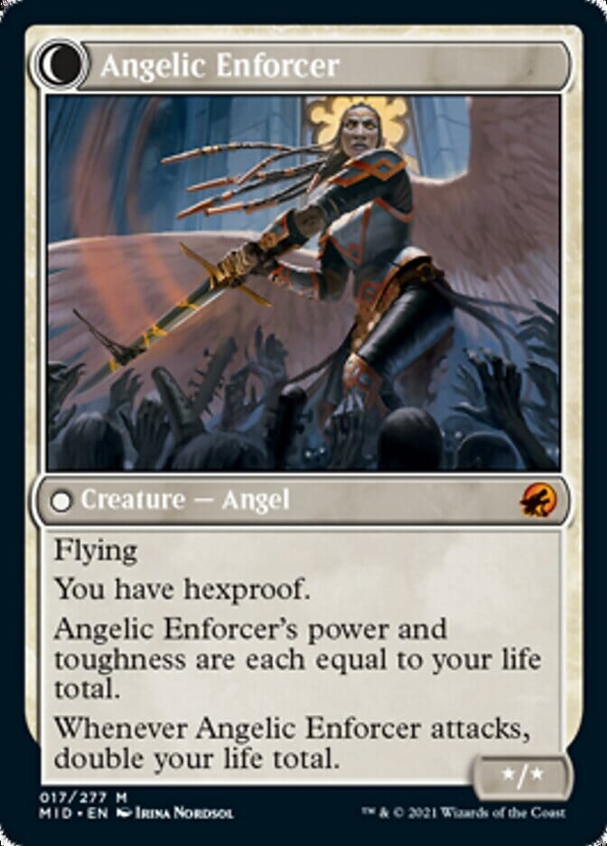 Enduring Angel // Angelic Enforcer [Innistrad: Midnight Hunt] MTG Single Magic: The Gathering  | Multizone: Comics And Games