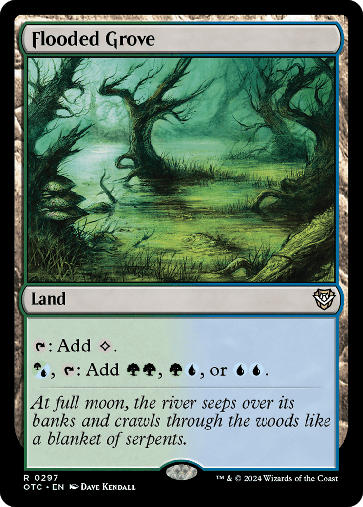 Flooded Grove [Outlaws of Thunder Junction Commander] MTG Single Magic: The Gathering  | Multizone: Comics And Games