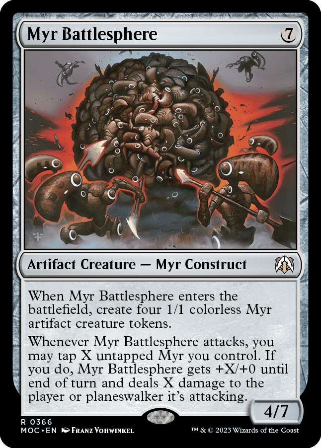 Myr Battlesphere [March of the Machine Commander] MTG Single Magic: The Gathering  | Multizone: Comics And Games