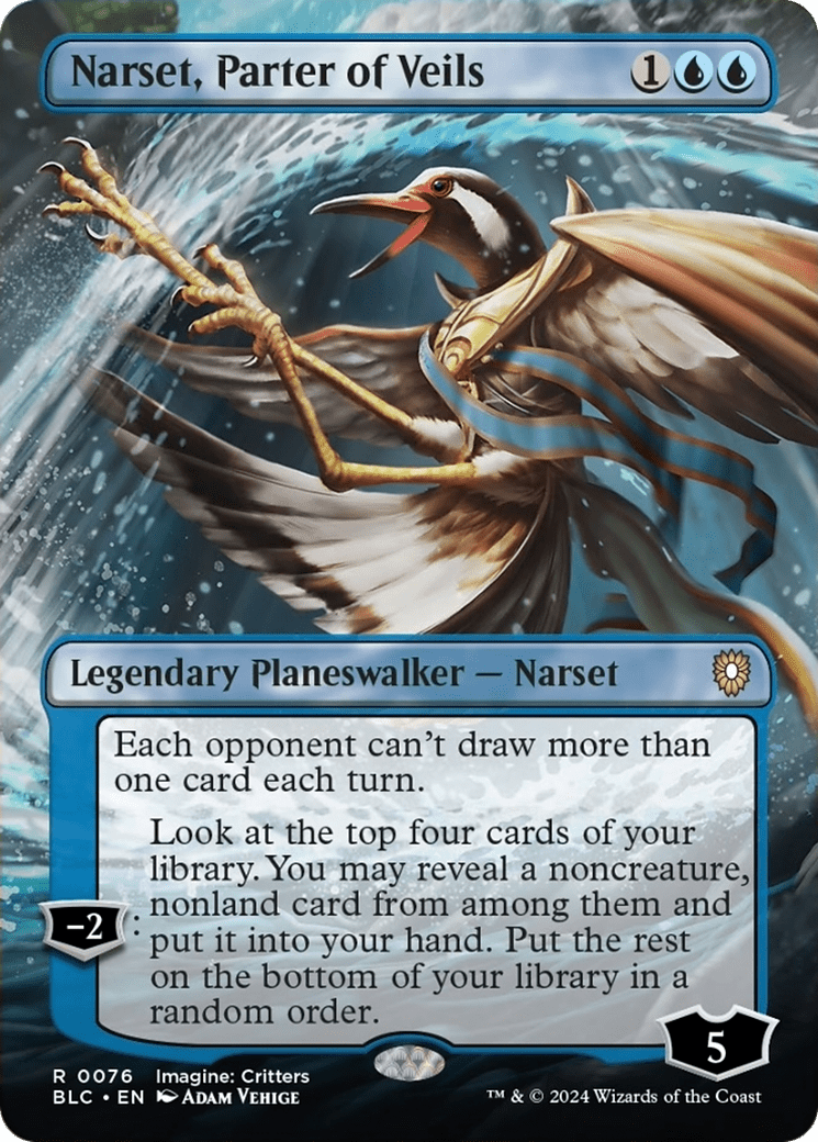 Narset, Parter of Veils (Borderless) [Bloomburrow Commander] MTG Single Magic: The Gathering  | Multizone: Comics And Games
