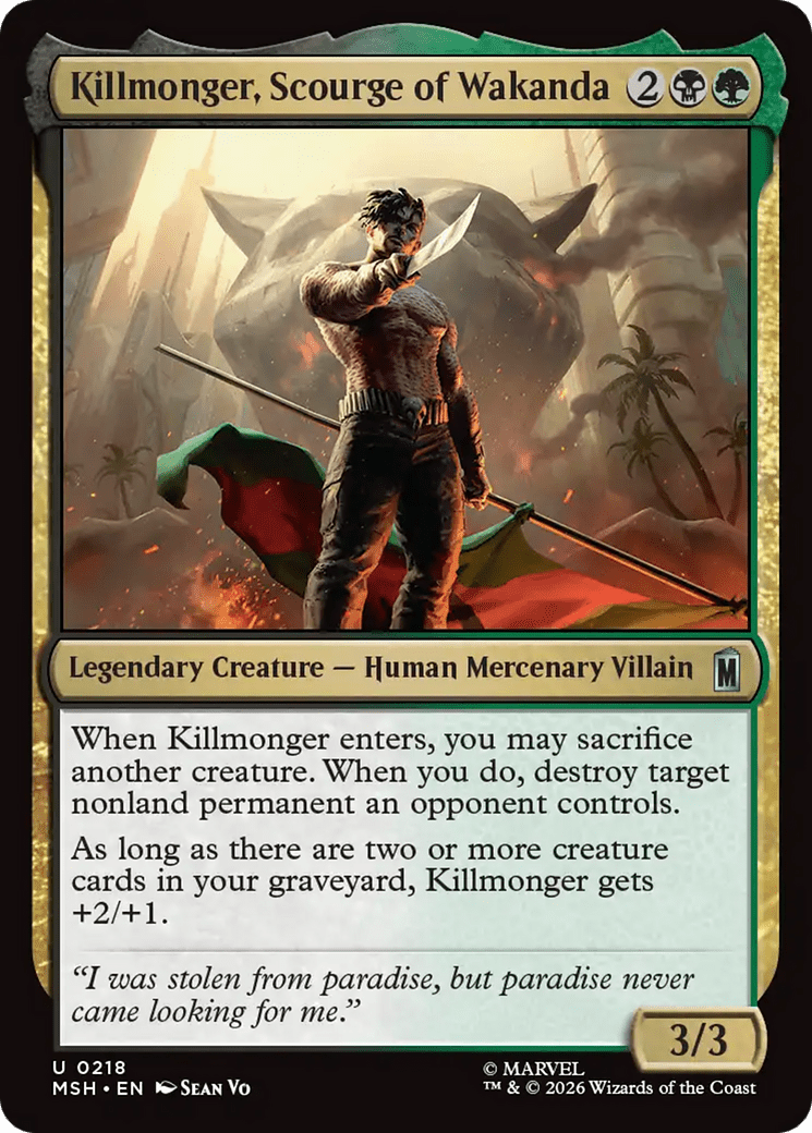 Killmonger, Scourge of Wakanda [Marvel Super Heroes] MTG Single Magic: The Gathering  | Multizone: Comics And Games