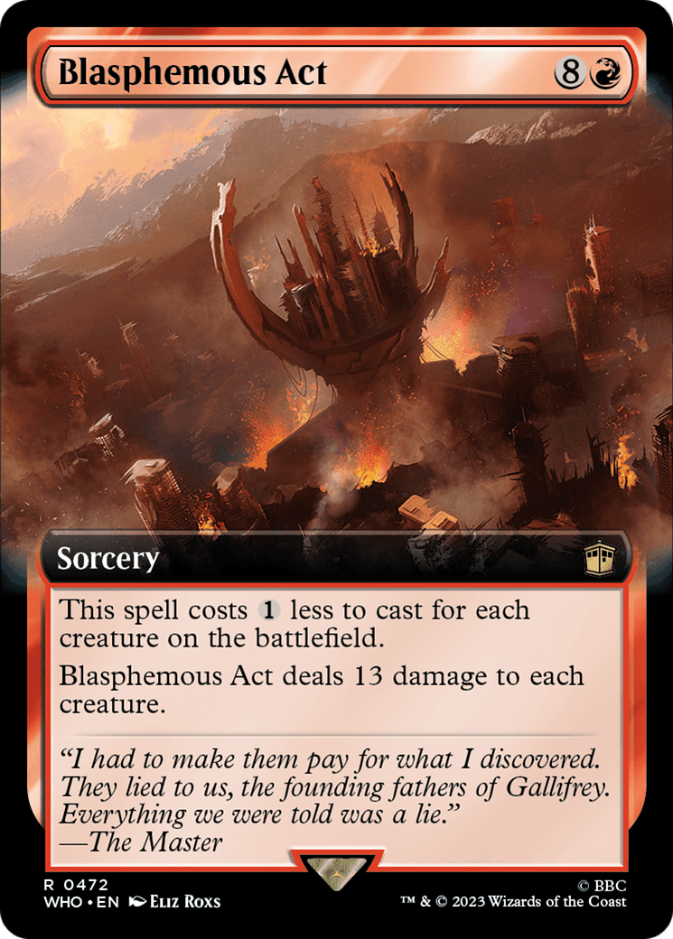 Blasphemous Act (Extended Art) [Doctor Who] MTG Single Magic: The Gathering  | Multizone: Comics And Games