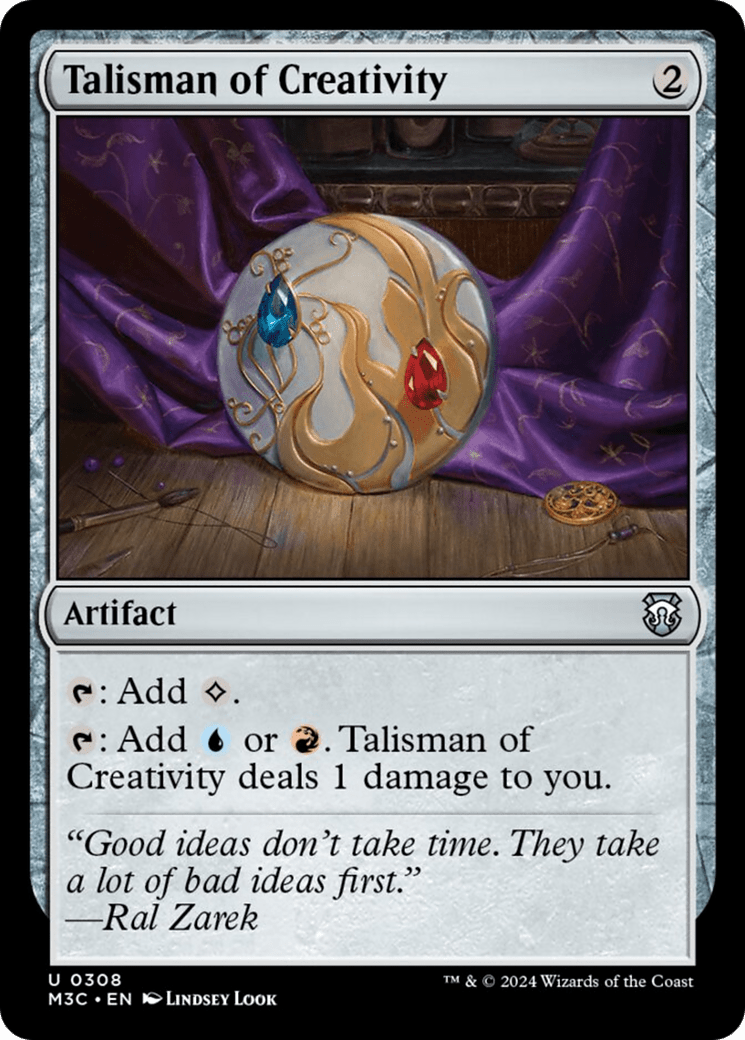 Talisman of Creativity (Ripple Foil) [Modern Horizons 3 Commander] MTG Single Magic: The Gathering  | Multizone: Comics And Games