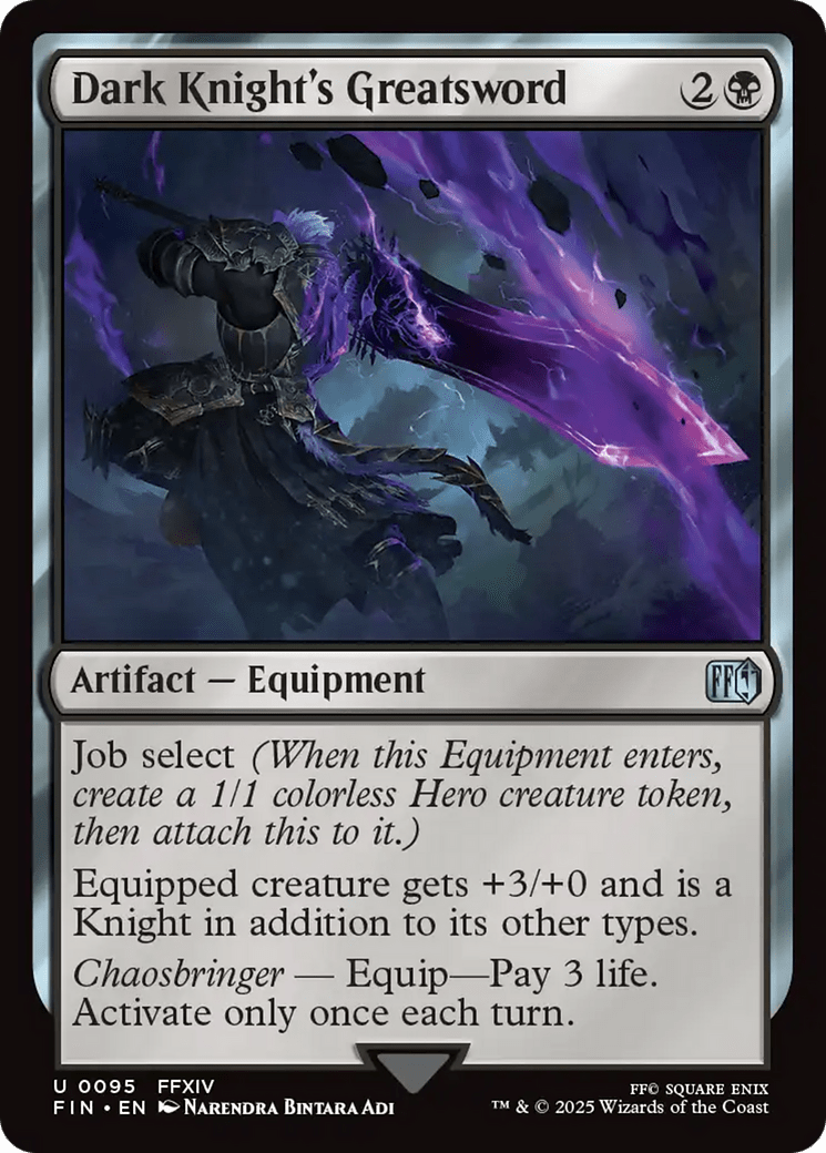 Dark Knight's Greatsword [FINAL FANTASY] MTG Single Magic: The Gathering  | Multizone: Comics And Games