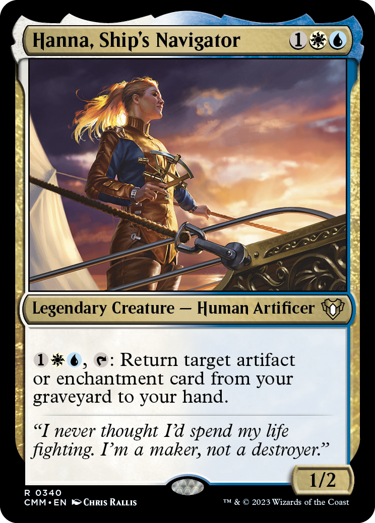 Hanna, Ship's Navigator [Commander Masters] MTG Single Magic: The Gathering  | Multizone: Comics And Games