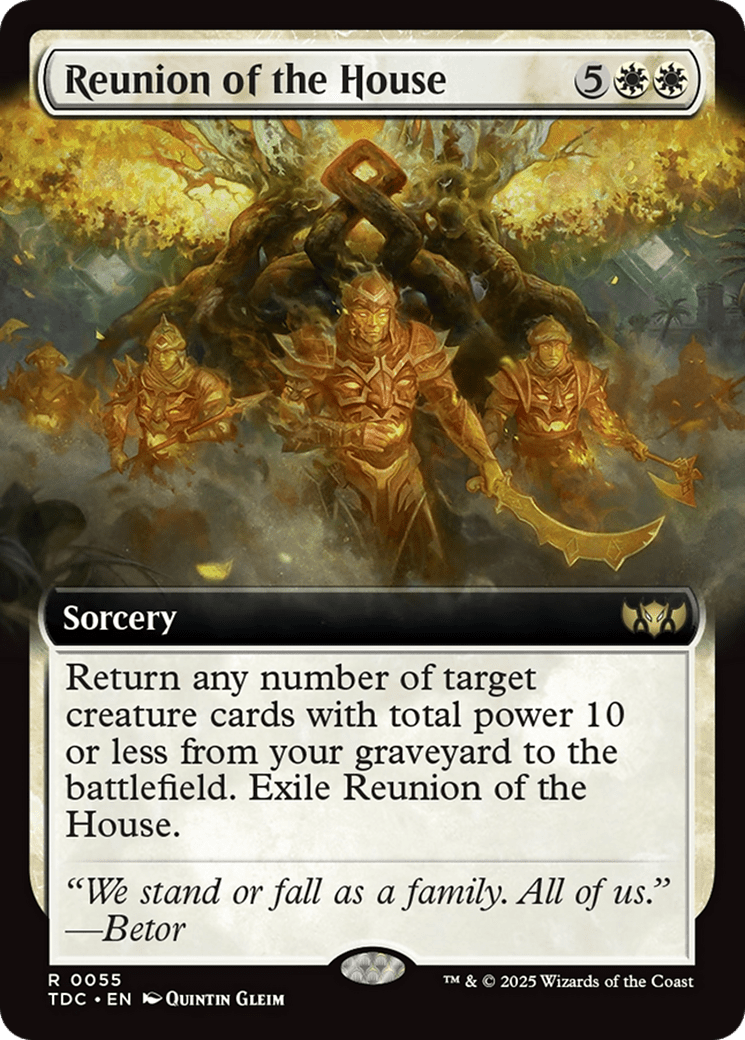 Reunion of the House (Extended Art) [Tarkir: Dragonstorm Commander] MTG Single Magic: The Gathering  | Multizone: Comics And Games