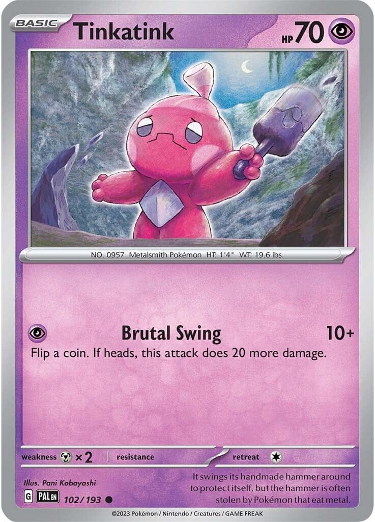 Tinkatink (102/193) [Scarlet & Violet: Paldea Evolved] Pokemon Single Pokémon  | Multizone: Comics And Games