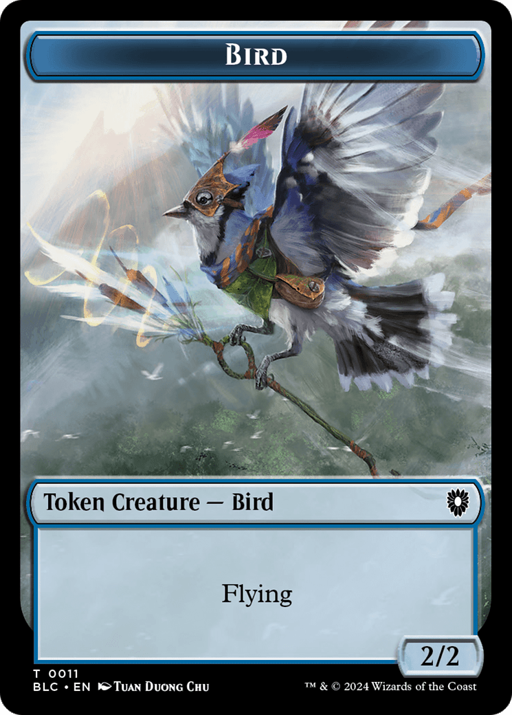 Bird (011) // Fish Double-Sided Token [Bloomburrow Commander Tokens] MTG Single Magic: The Gathering  | Multizone: Comics And Games