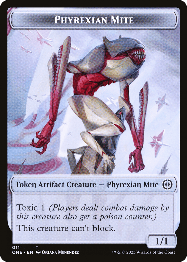 Phyrexian Mite (011) // Phyrexian Mite (012) Double-Sided Token [Phyrexia: All Will Be One Tokens] MTG Single Magic: The Gathering  | Multizone: Comics And Games