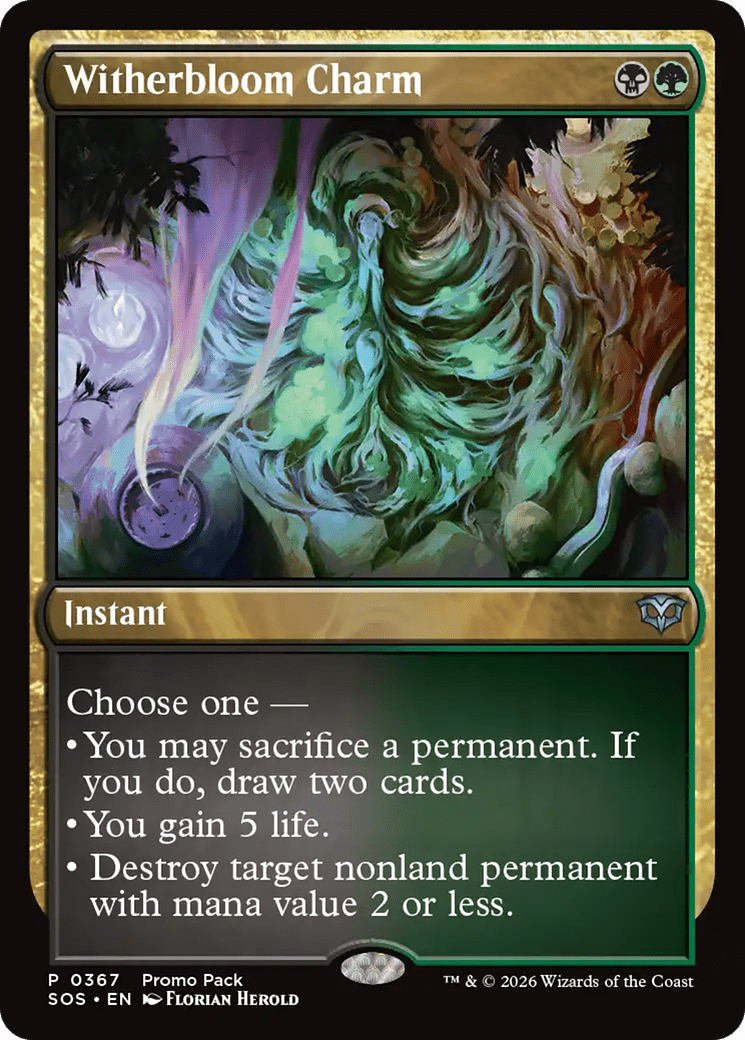 Witherbloom Charm [Secrets of Strixhaven Promos] MTG Single Magic: The Gathering  | Multizone: Comics And Games