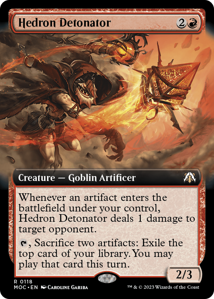 Hedron Detonator (Extended Art) [March of the Machine Commander] MTG Single Magic: The Gathering  | Multizone: Comics And Games