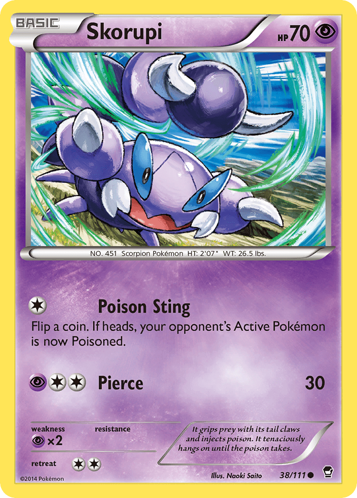 Skorupi (38/111) [XY: Furious Fists] Pokemon Single Pokémon  | Multizone: Comics And Games