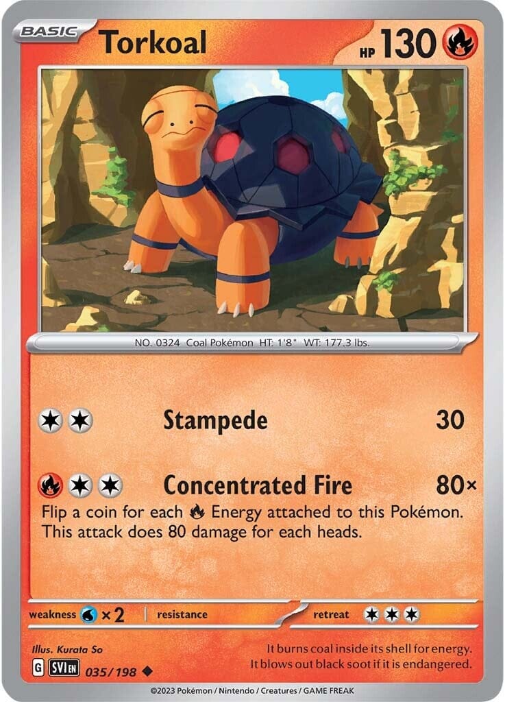 Torkoal (035/198) [Scarlet & Violet: Base Set] Pokemon Single Pokémon  | Multizone: Comics And Games