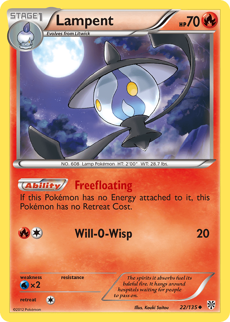 Lampent (22/135) [Black & White: Plasma Storm] Pokemon Single Pokémon  | Multizone: Comics And Games
