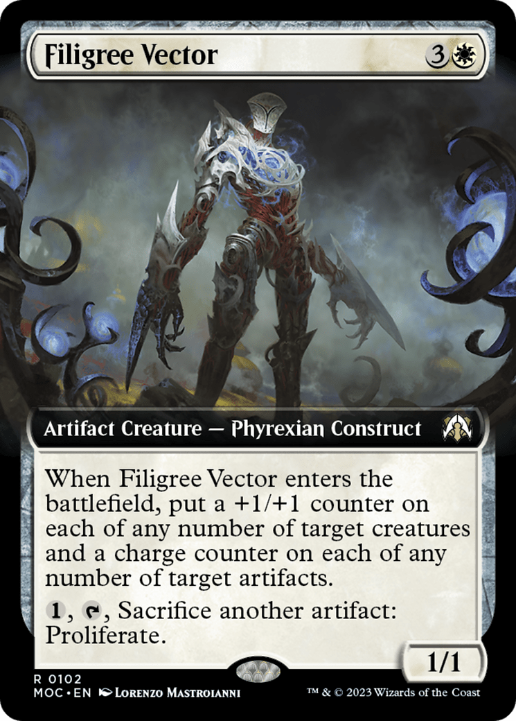 Filigree Vector (Extended Art) [March of the Machine Commander] MTG Single Magic: The Gathering  | Multizone: Comics And Games
