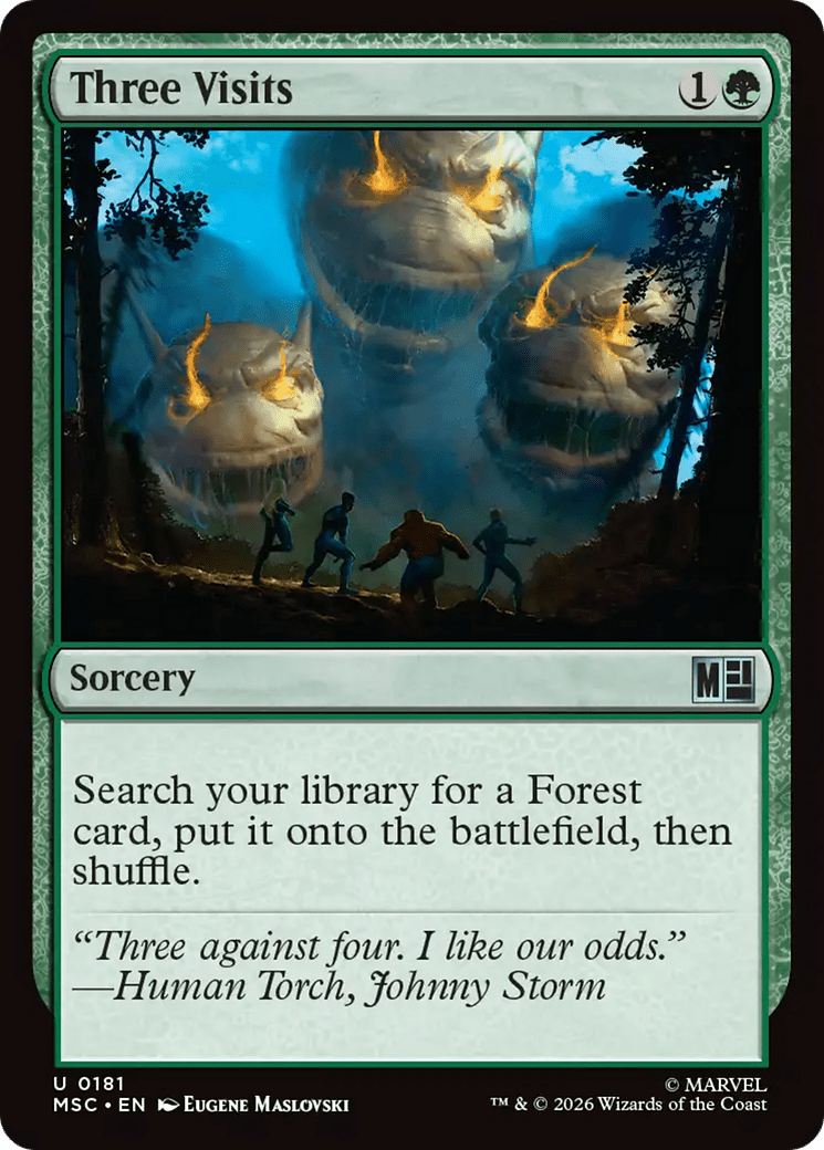 Three Visits [Marvel Super Heroes Commander] MTG Single Magic: The Gathering  | Multizone: Comics And Games