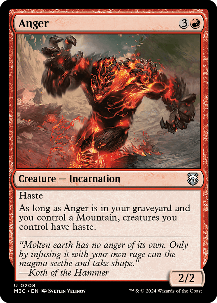 Anger [Modern Horizons 3 Commander] MTG Single Magic: The Gathering  | Multizone: Comics And Games