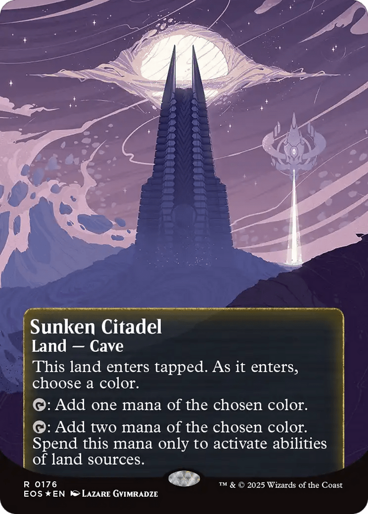 Sunken Citadel (0176) (Borderless) (Galaxy Foil) [Edge of Eternities: Stellar Sights] MTG Single Magic: The Gathering  | Multizone: Comics And Games