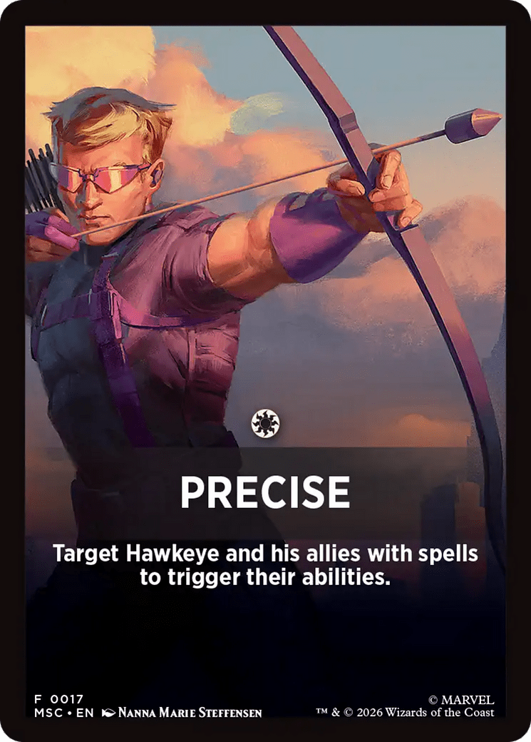 Precise Theme Card [Marvel Super Heroes Commander] MTG Single Magic: The Gathering  | Multizone: Comics And Games