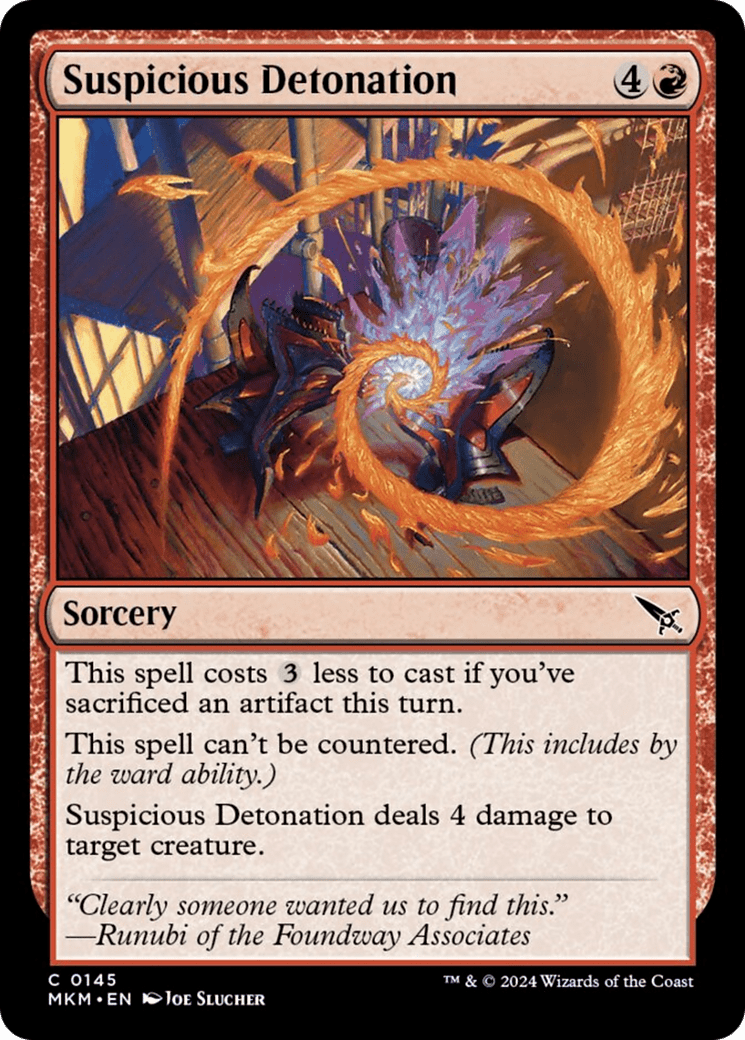 Suspicious Detonation [Murders at Karlov Manor] MTG Single Magic: The Gathering  | Multizone: Comics And Games