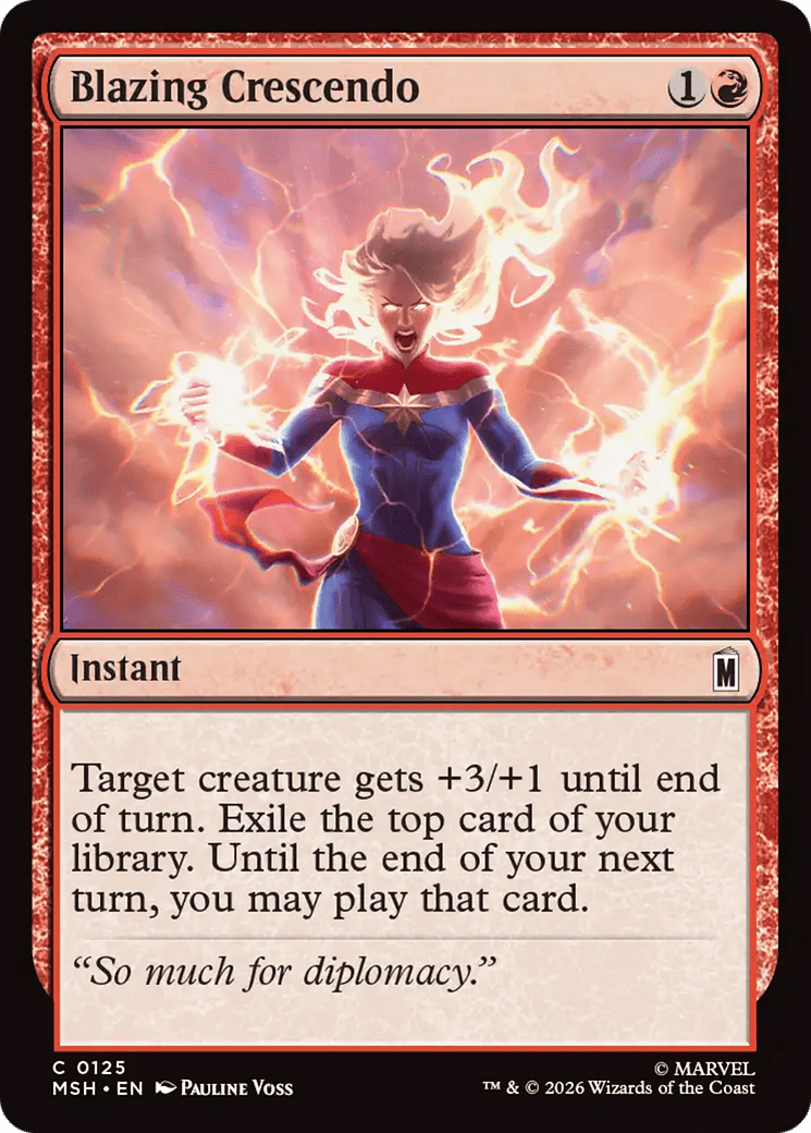 Blazing Crescendo [Marvel Super Heroes] MTG Single Magic: The Gathering  | Multizone: Comics And Games