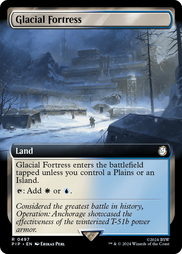 Glacial Fortress (Extended Art) [Fallout] MTG Single Magic: The Gathering  | Multizone: Comics And Games