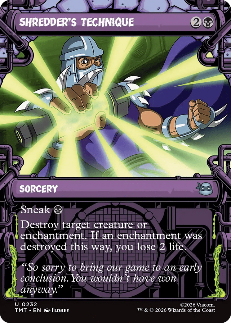Shredder's Technique (Showcase) [Teenage Mutant Ninja Turtles] MTG Single Magic: The Gathering  | Multizone: Comics And Games