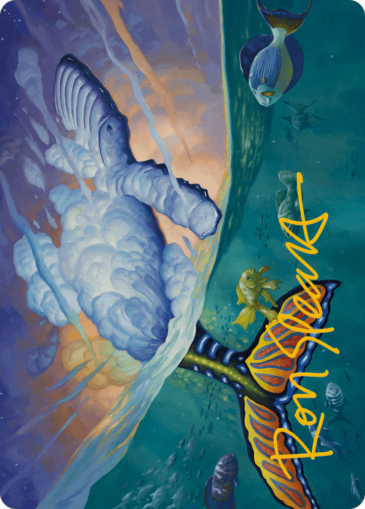 Dreamtide Whale Art Card (Gold-Stamped Signature) [Modern Horizons 3 Art Series] MTG Single Magic: The Gathering  | Multizone: Comics And Games